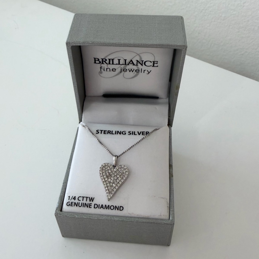 Sterling Silver Heart Necklace 62$
